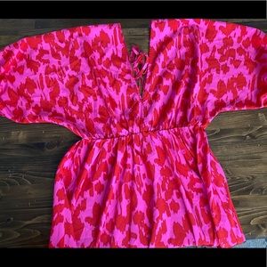 Women's pink printed dress